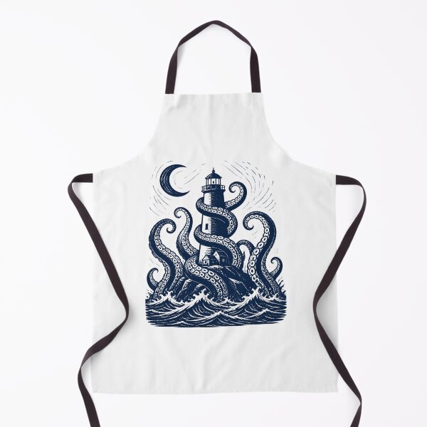 Item preview, The Call of Cthulhu Moonlit Lighthouse Kraken designed and sold by Fenay Designs.