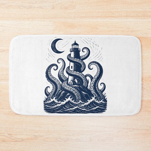 Item preview, The Call of Cthulhu Moonlit Lighthouse Kraken designed and sold by Fenay Designs.