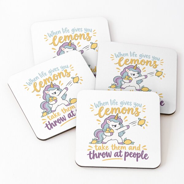 Item preview, Funny Unicorn When Life Gives You Lemons Sarcastic Humor designed and sold by ALCOSHIRTS OFFICIAL.