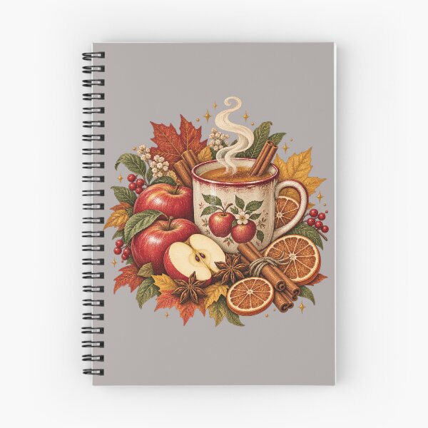 Item preview, Spiced Apple Cider Vintage Autumn Illustration designed and sold by Golden Era Studio.