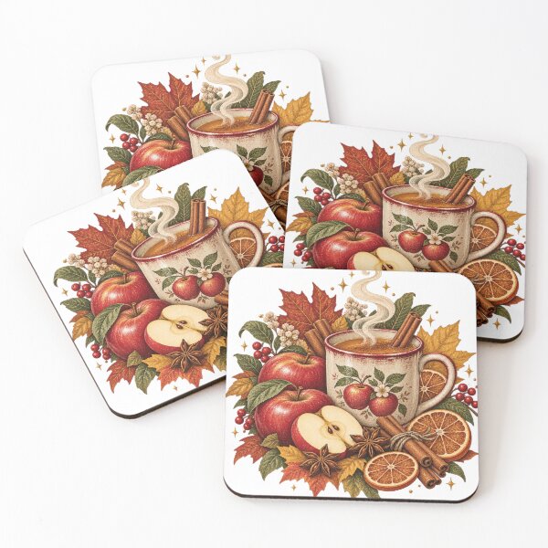 Item preview, Spiced Apple Cider Vintage Autumn Illustration designed and sold by Golden Era Studio.