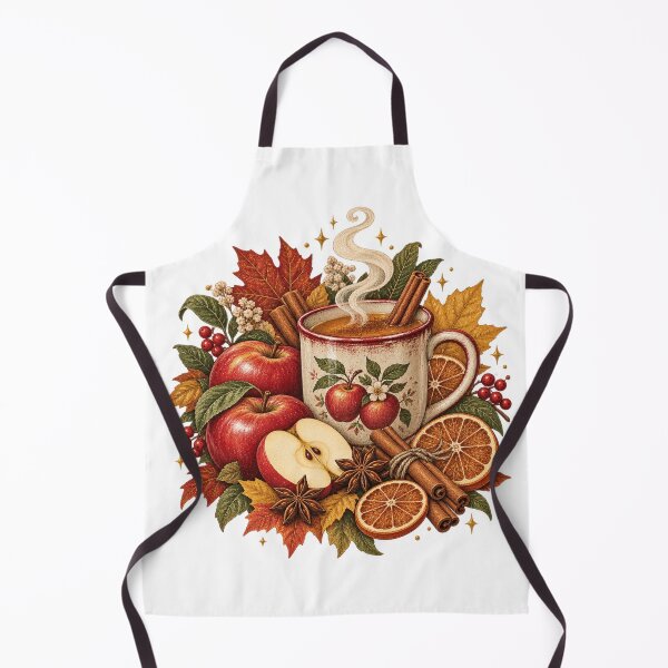 Item preview, Spiced Apple Cider Vintage Autumn Illustration designed and sold by Golden Era Studio.