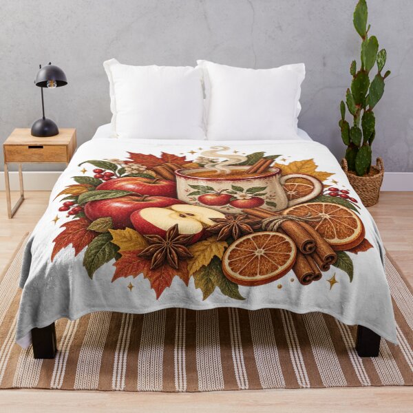 Item preview, Spiced Apple Cider Vintage Autumn Illustration designed and sold by Golden Era Studio.