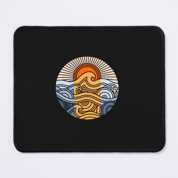 Item preview, Sunset Ocean Waves Circular Line Art designed and sold by ruddenlrpruit.