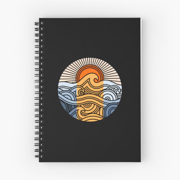 Item preview, Sunset Ocean Waves Circular Line Art designed and sold by ruddenlrpruit.