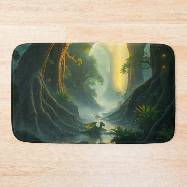Item preview, Baby Forest Dragon Rests Near the River at Sunrise designed and sold by Fanta-sticky.