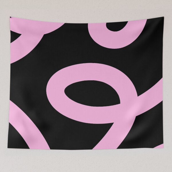 Item preview, Pink Abstract Swirl Pattern Black designed and sold by jianina-alondra.