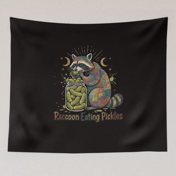 Item preview, RACCOON EATING PICKLES designed and sold by SkrabinhoArt.