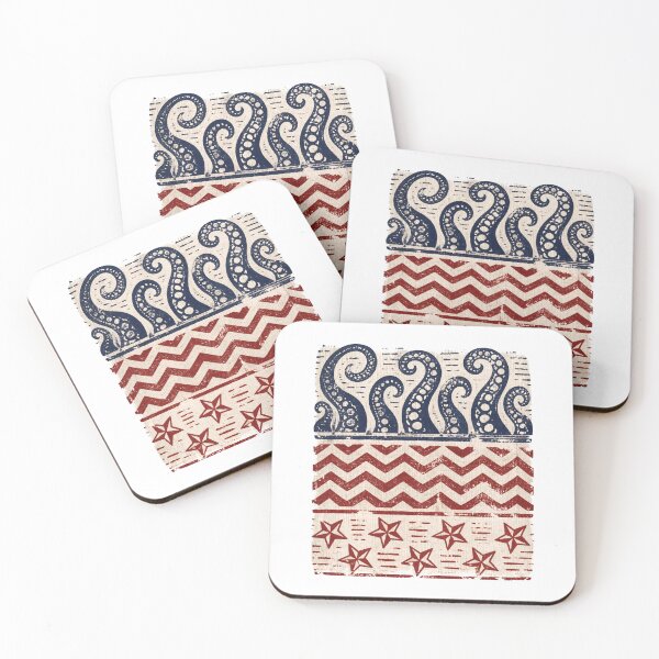 Item preview, H.P. Lovecraft Folk Tentacle Textile Pattern designed and sold by Fenay Designs.
