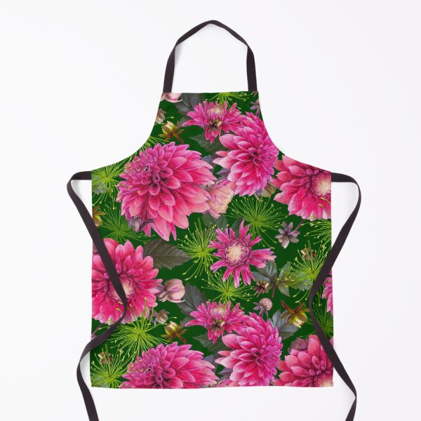 Item preview, Dahlias and Papyrus on Green 004001 designed and sold by Art in My Loft.
