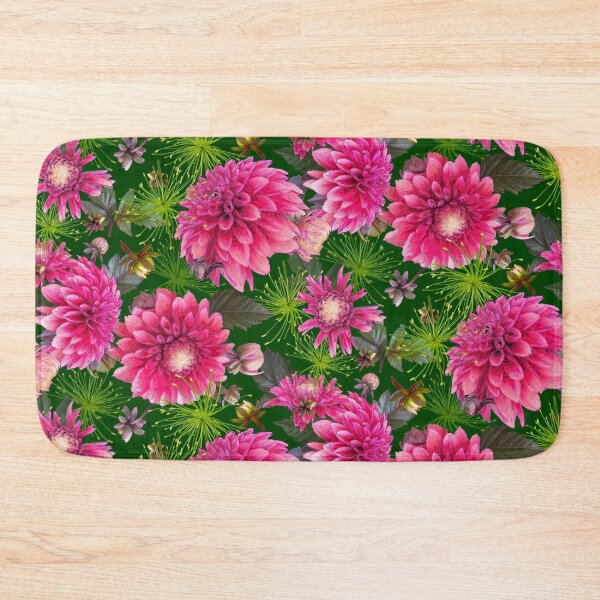 Item preview, Dahlias and Papyrus on Green 004001 designed and sold by Art in My Loft.