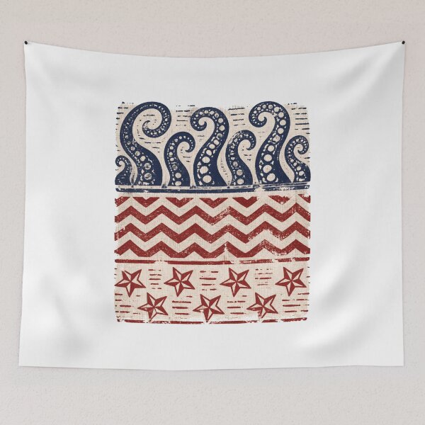 Item preview, H.P. Lovecraft Folk Tentacle Textile Pattern designed and sold by Fenay Designs.