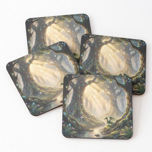 Item preview, A Baby Green Dragon Emerges From the Shadows of the Forest designed and sold by Fanta-sticky.