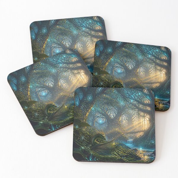Item preview, A Green Dragon Relaxes in the Shadows of the Forest designed and sold by Fanta-sticky.