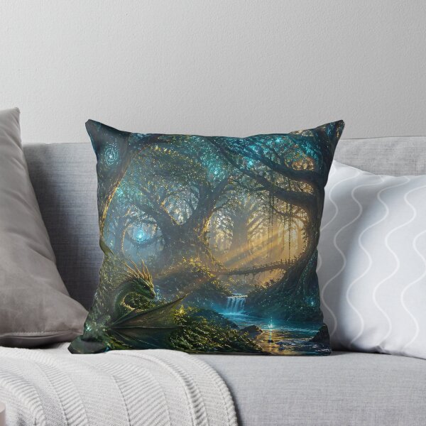 Item preview, A Green Dragon Relaxes in the Shadows of the Forest designed and sold by Fanta-sticky.