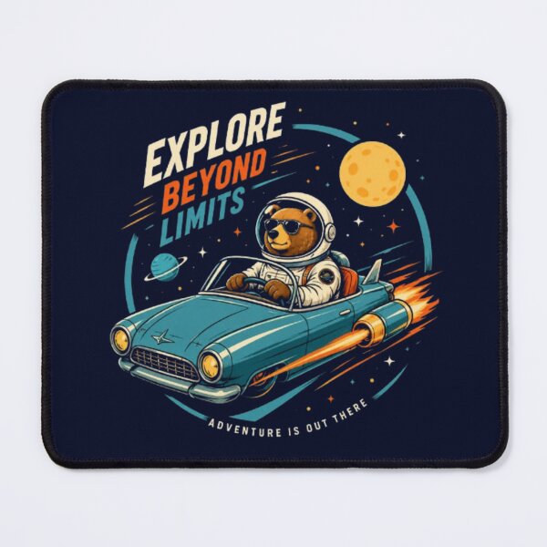 Item preview, Explore Beyond Limits – Astronaut Bear Rocket Car Illustration designed and sold by Dogandesighn.