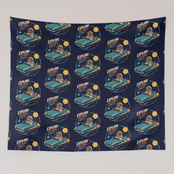 Item preview, Explore Beyond Limits – Astronaut Bear Rocket Car Illustration designed and sold by Dogandesighn.