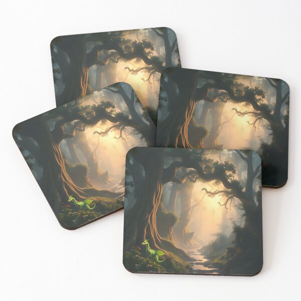 Item preview, A Young Green Dragon in the Sunlit Forest designed and sold by Fanta-sticky.
