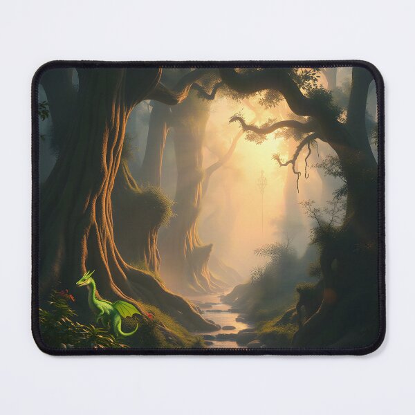 Item preview, A Young Green Dragon in the Sunlit Forest designed and sold by Fanta-sticky.
