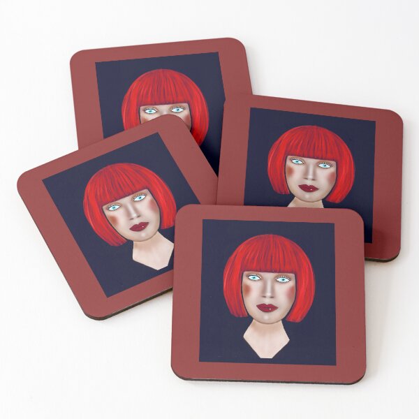 Item preview, Bright Red Bob Hairstyle designed and sold by Elaine M Hayward .