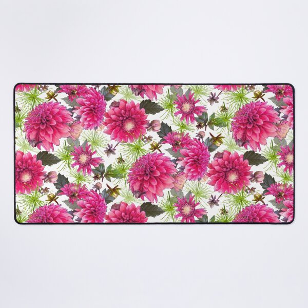 Item preview, Dahlias and Papyrus on White designed and sold by Art in My Loft.
