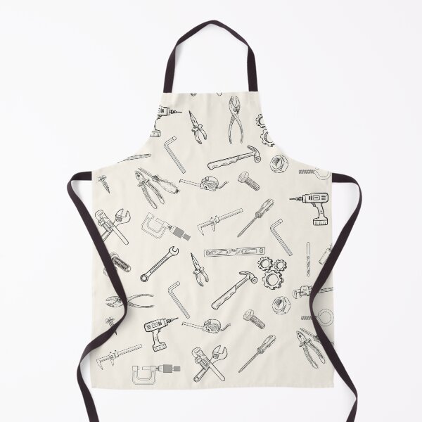Item preview, Hand Drawn Vintage Mechanic Tools Pattern Sketch Art designed and sold by HBBS DESIGNS.