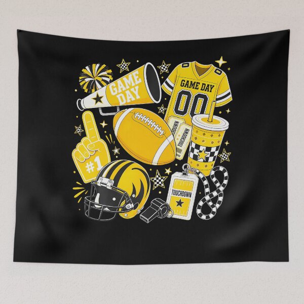 Item preview, Game Day Football Season Yellow Touchdown Kids Women Men designed and sold by Krwasatoune.