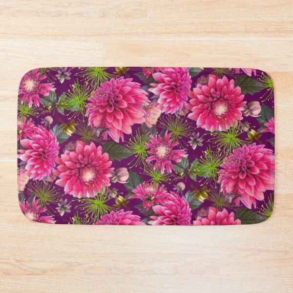 Item preview, Dahlias and Papyrus on Berry 5f074e designed and sold by Art in My Loft.