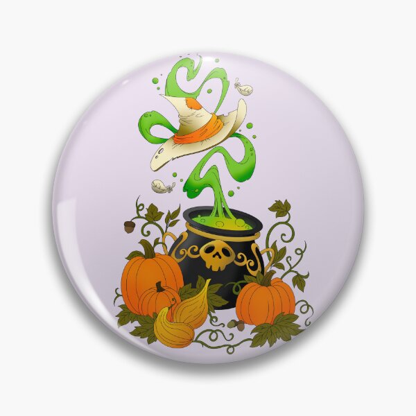 Item preview, Halloween Witch’s Cauldron with Pumpkins and Magic Potion designed and sold by DesgnsxGifts.
