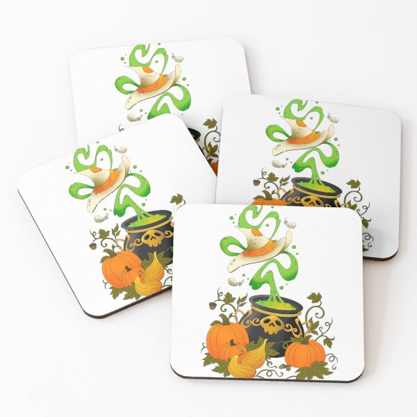 Item preview, Halloween Witch’s Cauldron with Pumpkins and Magic Potion designed and sold by DesgnsxGifts.
