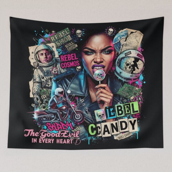 Item preview, Rebel Cosmos Woman Skull Lollipop designed and sold by Voodoo Store Paranormal Collections.