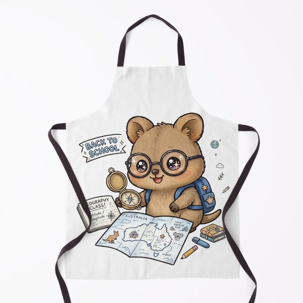 Item preview, Back To School Quokka Geography Map designed and sold by Wildlife-Walk.