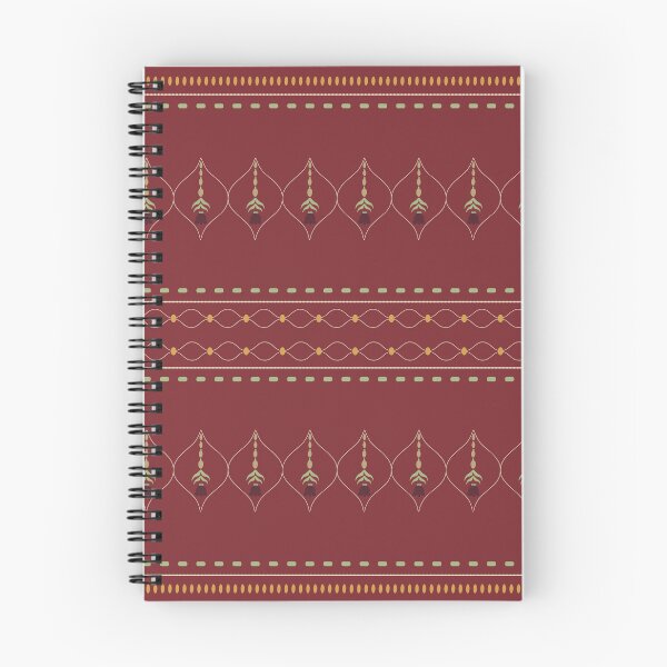 Artikelvorschau, Bordüre mit thailändischem Kronenblumenmuster – Oxblood Heritage Floral Stripe entworfen und verkauft von NATHA PALETTE.