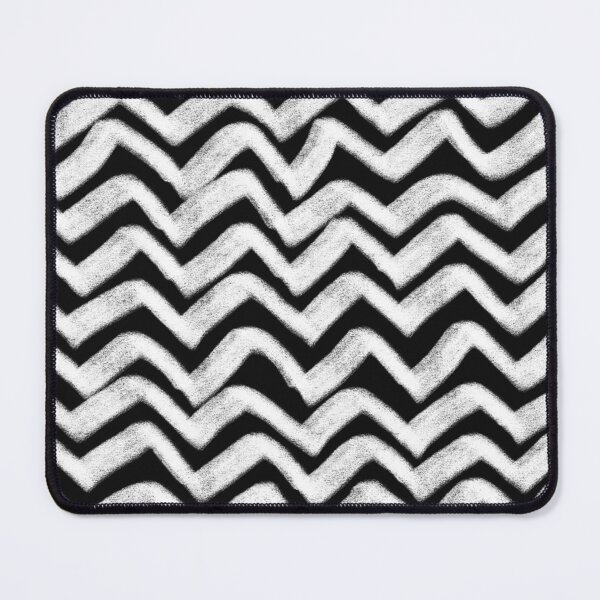 Item preview, Black and White Hand Painted Zig Zag Pattern designed and sold by IriArt-Designs.