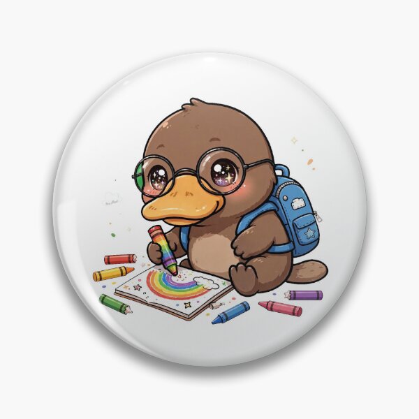 Item preview, Cute Platypus Rainbow Crayon Art designed and sold by Wildlife-Walk.