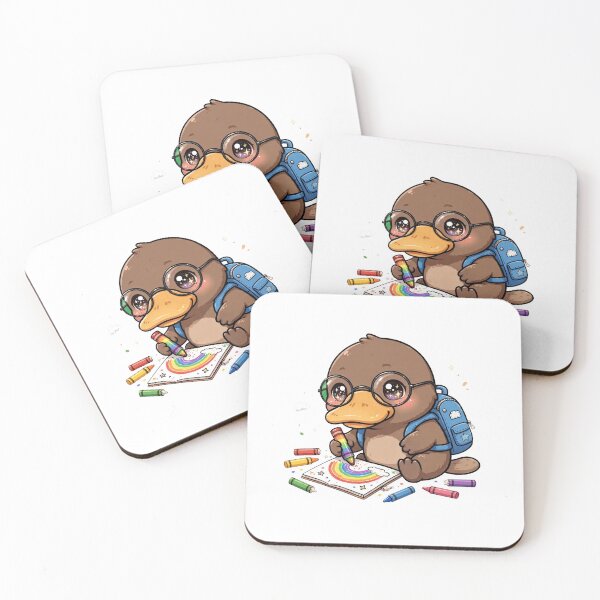 Item preview, Cute Platypus Rainbow Crayon Art designed and sold by Wildlife-Walk.