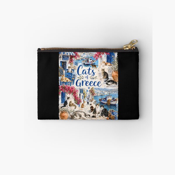 Item preview, Cats Of Greece Travel Wall Art Print Poster Greek Island Cat designed and sold by Krwasatoune.