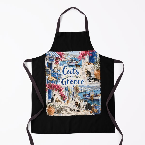 Item preview, Cats Of Greece Travel Wall Art Print Poster Greek Island Cat designed and sold by Krwasatoune.