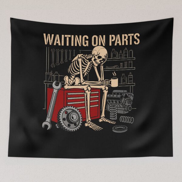 Item preview, Funny Waiting On Parts Mechanic Skeleton Auto Repair Life designed and sold by Krwasatoune.