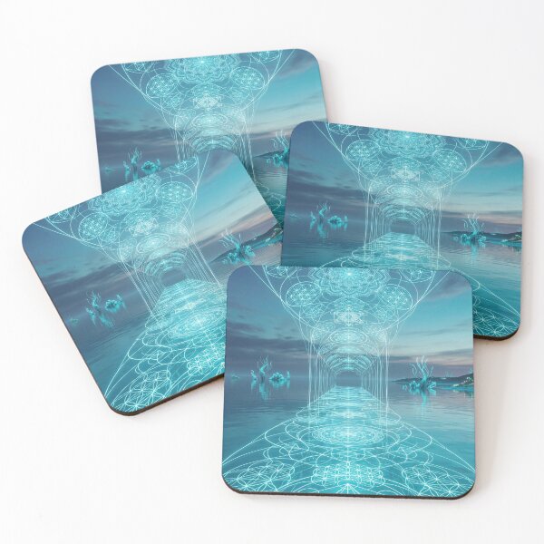 Item preview, Glowing Cyan Sacred Geometry Ocean Pathway Portal | Monkeybusiness designed and sold by monkeybusiness.pt.