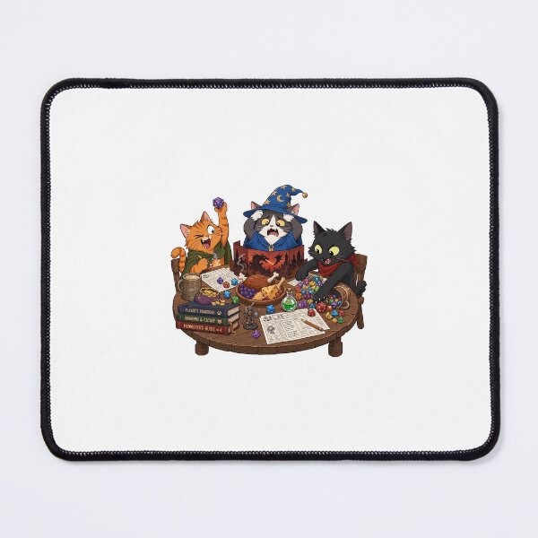 Item preview, Chaotic Stupid Funny Cats Playing Tabletop RPG Dice designed and sold by CoolCrazyChaos.