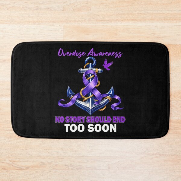 Item preview, No Story Should End Overdose Awareness Purple Ribbon Anchor designed and sold by Krwasatoune.