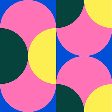 Artwork thumbnail, Retro Bright Circular Pattern by RACDesignStudio