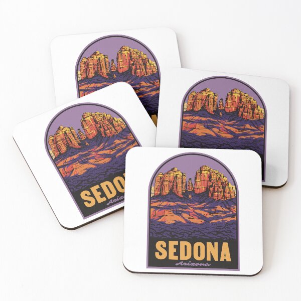 Item preview, Sedona Arizona Cathedral Rock Retro Desert Travel Poster designed and sold by HalpinDesign.