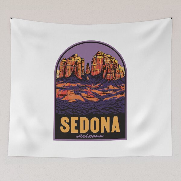 Item preview, Sedona Arizona Cathedral Rock Retro Desert Travel Poster designed and sold by HalpinDesign.