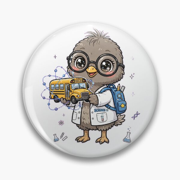 Item preview, Cute Emu Science School Bus Atom designed and sold by Wildlife-Walk.