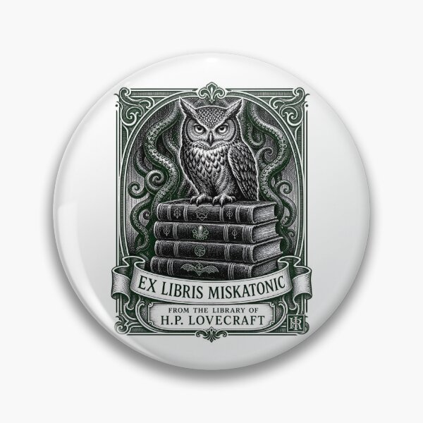 Item preview, H.P. Lovecraft Ex Libris Miskatonic Owl designed and sold by Fenay Designs.