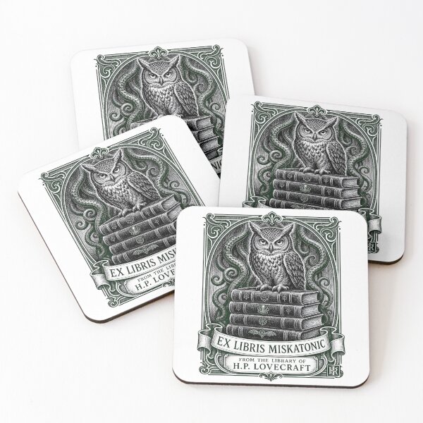 Item preview, H.P. Lovecraft Ex Libris Miskatonic Owl designed and sold by Fenay Designs.