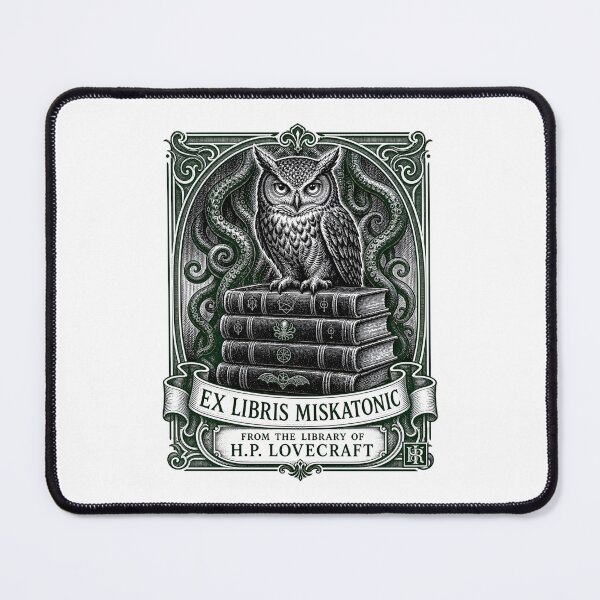 Item preview, H.P. Lovecraft Ex Libris Miskatonic Owl designed and sold by Fenay Designs.