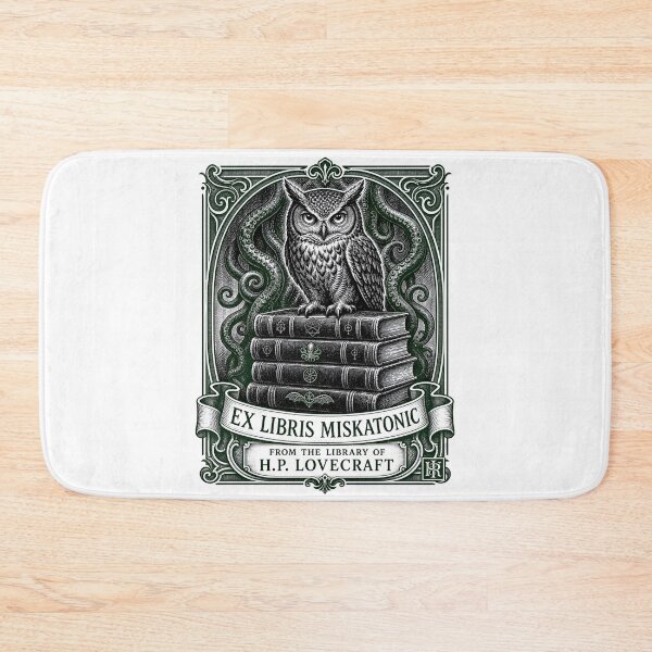 Item preview, H.P. Lovecraft Ex Libris Miskatonic Owl designed and sold by Fenay Designs.